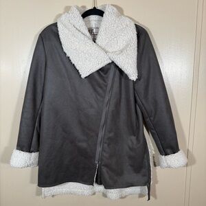 Kut From the Kloth faux suede 100% Sherpa lined jacket size Medium